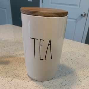 Rae Dunn Large Tea Canister with Wood Lid